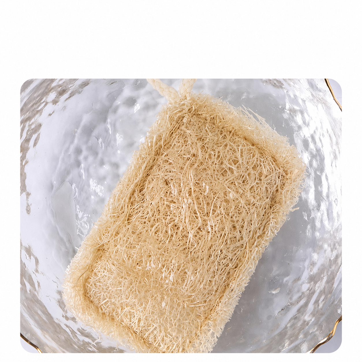 Natural Loofah Cleaning Sponge Pad for Dishes, Pots & Kitchen Cleaning