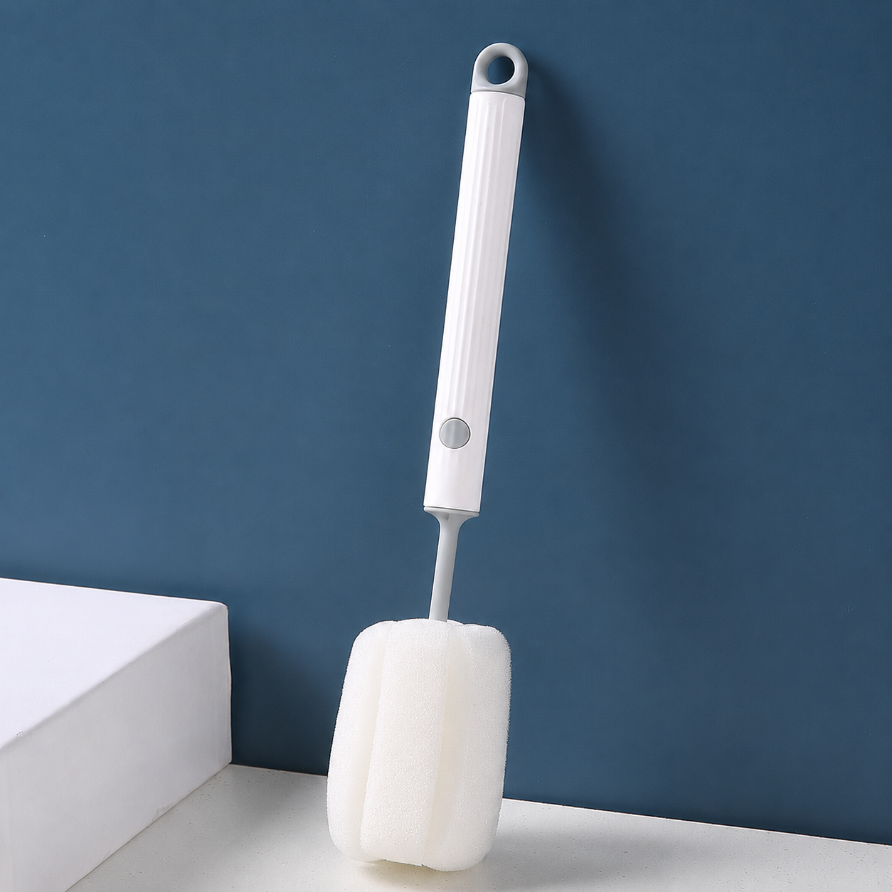 Long Handle Sponge Cup Cleaning Brush with Replaceable Head