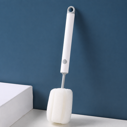 Long Handle Sponge Cup Cleaning Brush with Replaceable Head