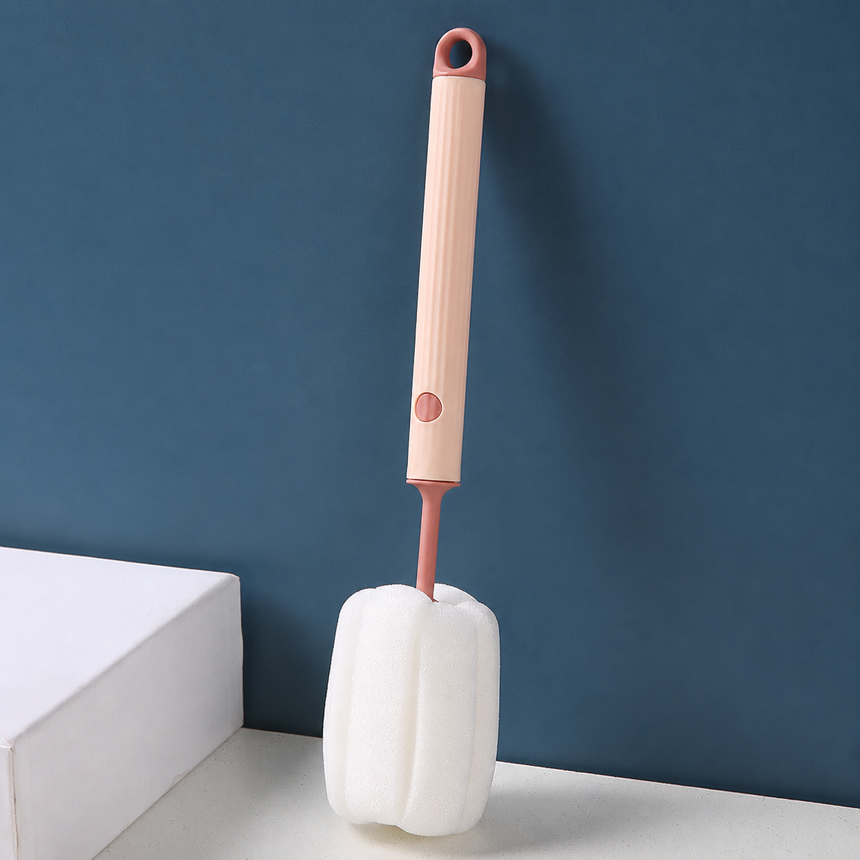 Long Handle Sponge Cup Cleaning Brush with Replaceable Head