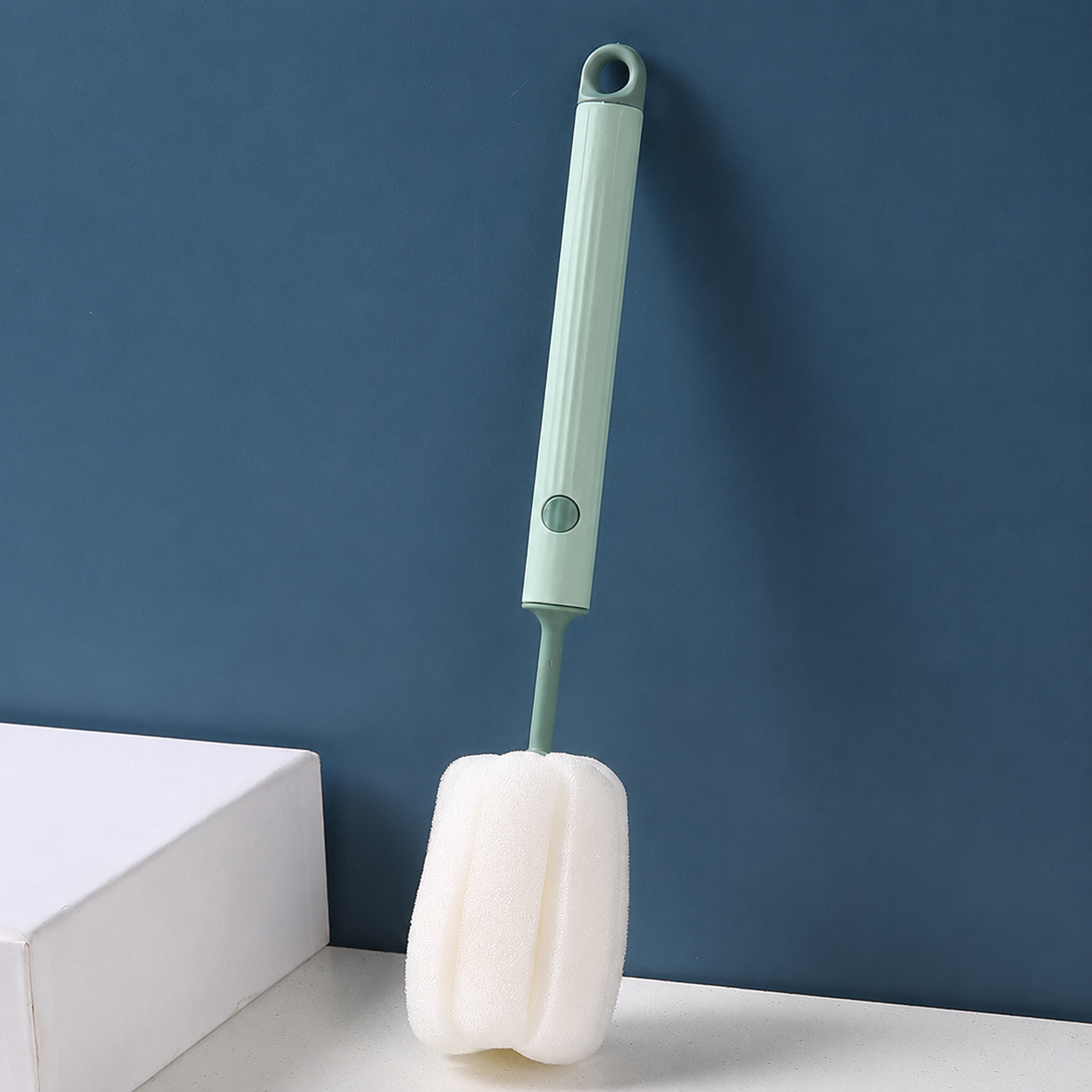 Long Handle Sponge Cup Cleaning Brush with Replaceable Head
