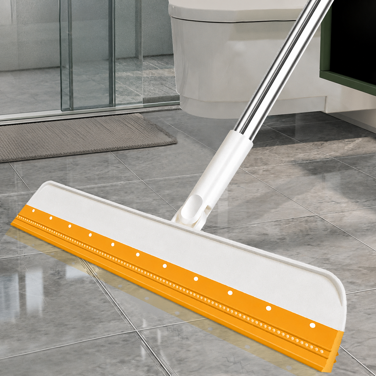 Multi-Purpose Silicone Squeegee Broom for Floors, Bathrooms & Windows
