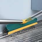 V-Shaped Grout Floor Brush with Squeegee for Tile Gaps, Corners & Bathroom Cleaning