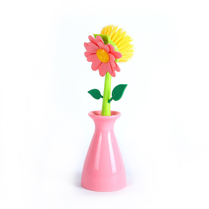 Long Handle Dish Scrub Brush for Pots, Pans & Kitchen Cleaning